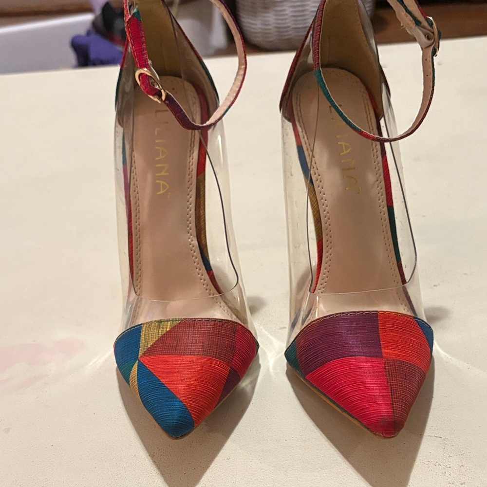 Liliana Multicolor Patchwork Heels - image 1